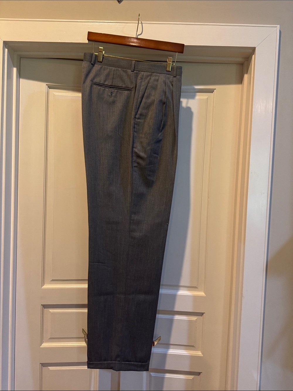 Vichelli  Men's Dress Pants - Gray Pleated Trousers